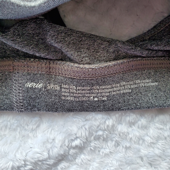 Aerie Gray Back Cross Straps Sport Bra - Picture 3 of 3